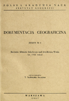 Badania klimatu lokalnego nad środkową Wisłą w 1954 roku