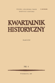 Kwartalnik Historyczny R. 93 nr 4 (1986). Title pages, Contents