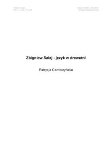Zbigniew Sałaj - język w&nbsp;drewutni