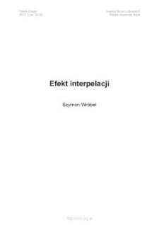Efekt interpelacji