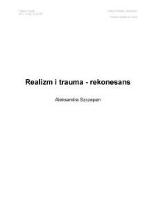 Realizm i&nbsp;trauma &ndash; rekonesans
