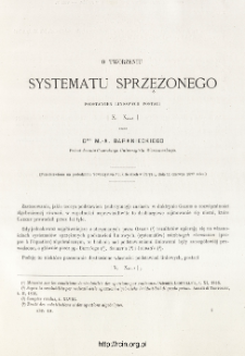 O tworzeniu systematu sprzężonego podstawień liniowych postaci |Xz Xaz+b|