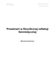 Przestrzeń w filozoficznej refleksji feministycznej