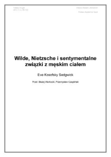 Wilde,&nbsp;Nietzsche&nbsp;i&nbsp;sentymentalne&nbsp;związki&nbsp;z&nbsp;męskim&nbsp;ciałem