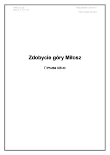 Zdobycie g&oacute;ry Miłosz