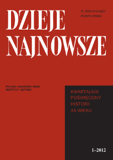 Dzieje Najnowsze : [kwartalnik poświęcony historii XX wieku] R. 44 z. 1 (2012), Recenzje