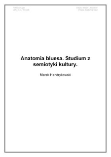 Anatomia bluesa. Studium z semiotyki kultury