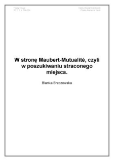 W stronę Maubert-Mutualité, czyli w poszukiwaniu straconego miejsca