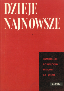 Dzieje Najnowsze : [kwartalnik poświęcony historii XX wieku] R. 6 z. 4 (1974), Recenzje