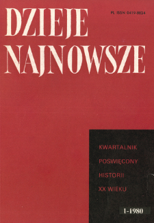 Dzieje Najnowsze : [kwartalnik poświęcony historii XX wieku] R. 12 z. 1 (1980), Artykuły recenzyjne i recenzje