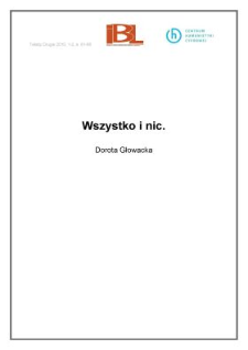 Wszystko i nic