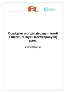 O związku morganatycznym teorii z&nbsp;literaturą myśli (roztrzepanych) parę