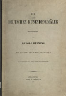 Die deutschen Runendenkmäler