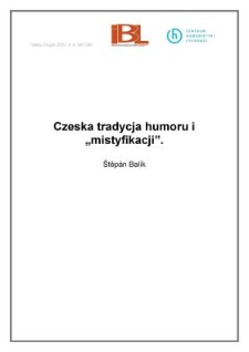 Czeska tradycja humoru i "mistyfikacji"