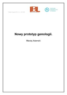 Nowy prototyp genologii