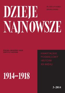 Polska w Wielkiej Wojnie 1914-1918 : kilka refleksji w sprawie stanu badań (cz. I 1914-1939)