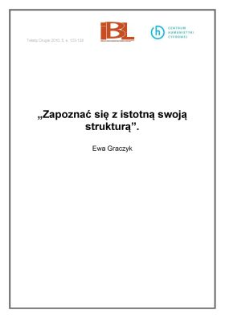 "Zapoznać&nbsp;się&nbsp;z&nbsp;istotną&nbsp;swoją&nbsp;strukturą"