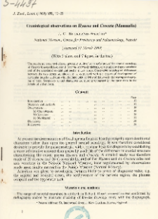 Craniological observations on Hyaena and Crocuta (Mammalia)