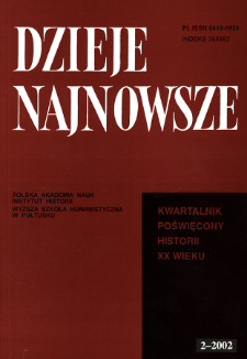 Dzieje Najnowsze : [kwartalnik poświęcony historii XX wieku] R. 34 z. 2 (2002), Recenzje