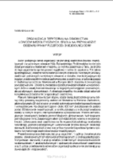Organizacja terytorialna osadnictwa łowc&oacute;w mezolitycznych. Studia na przykładzie obszaru rynny plejstoceńskiej dolnej Odry