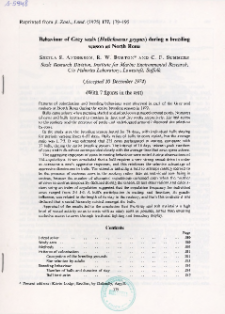 Behaviour of Grey seals (Halichoerus grypus) during a breeding season at North Rona