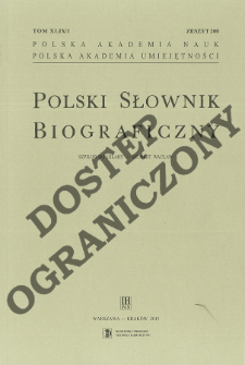 Polski słownik biograficzny T. 49 (2013-2014), Szpilowski (Szpilewski) Hilary - Szyjewski Andrzej Mikołaj, Część wstępna