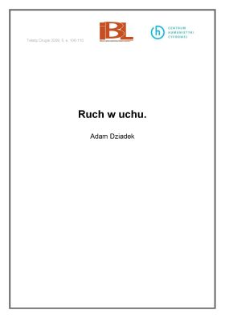 Ruch w uchu