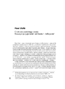 O naturze pośledniego owada. Nowa propozycja badań nad literaturą niefikcjonalną