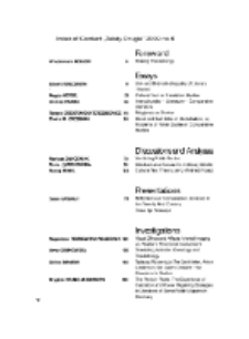 Teksty Drugie Nr 6 (2009), Index of Content