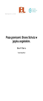 Poza granicami: Bruno Schulz w języku angielskim