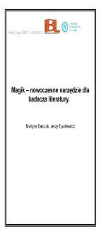Magik&nbsp;&shy;&nbsp;nowoczesne&nbsp;narzędzie&nbsp;dla&nbsp;badacza&nbsp;literatury