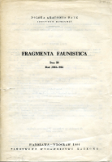 Fragmenta Faunistica - Strony tytułowe, spis treści - t. 28, nr. 1-11 (1983-84)