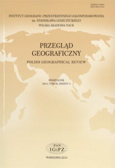 Przegląd Geograficzny T. 86 z. 4 (2014), Contents