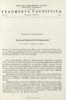 Krocionogi (Diplopoda) G&oacute;r Świętokrzyskich