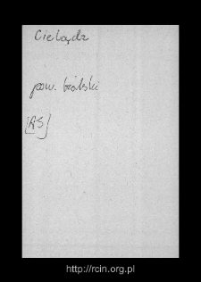 Cielądz. Files of Biala Rawska district in the Middle Ages. Files of Historico-Geographical Dictionary of Masovia in the Middle Ages