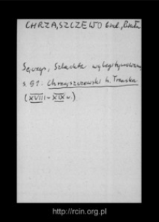 Chrząszczew. Files of Biala Rawska district in the Middle Ages. Files of Historico-Geographical Dictionary of Masovia in the Middle Ages