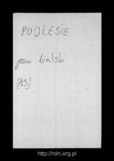Podlesie. Files of Biala Rawska district in the Middle Ages. Files of Historico-Geographical Dictionary of Masovia in the Middle Ages
