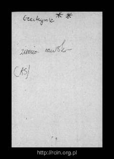 Czechynie. Files of Biala Rawska district in the Middle Ages. Files of Historico-Geographical Dictionary of Masovia in the Middle Ages