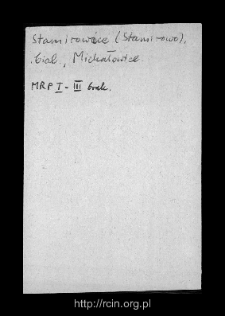 Stamirowice. Files of Biala Rawska district in the Middle Ages. Files of Historico-Geographical Dictionary of Masovia in the Middle Ages