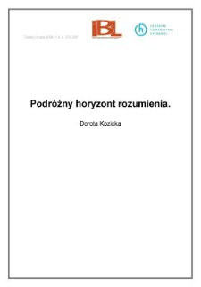 Podr&oacute;żny horyzont rozumienia