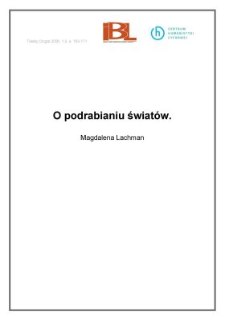 O podrabianiu świat&oacute;w