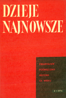 Dzieje Najnowsze : [kwartalnik poświęcony historii XX wieku] R. 8 z. 1 (1976), Recenzje