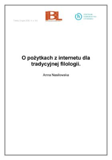 O pożytkach z internetu dla tradycyjnej filologii (wstęp)