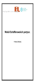 Wokół Schäfferowskich partytur