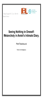 Seeing Nothing in Oneself: Melancholy in Amiel&rsquo;s Intimate Diary