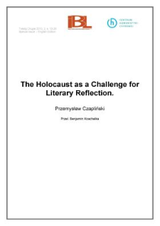 The Holocaust as a Challenge for Literary Reflection