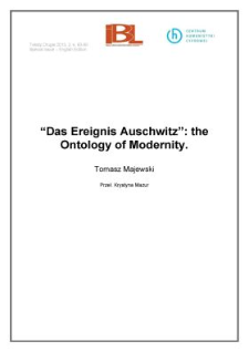 Das Ereignis Auschwitz: the Ontology of Modernity