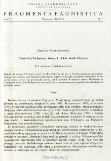 Chruściki (Trichoptera) drobnych ciek&oacute;w okolic Olsztyna