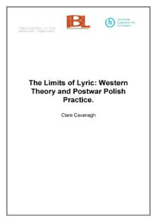 The Limits of Lyric: Western Theory and Postwar Polish Practice