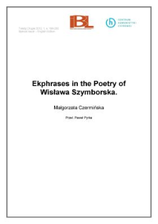 Ekphrases in the Poetry of Wisława Szymborska